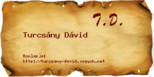 Turcsány Dávid névjegykártya